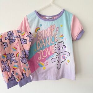 Care Bears Pink and Purple Kids Pajama Set 2T